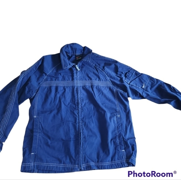 Vintage Women's Nike Jacket Lightweight Blue Sz Small 90's Y2K Retro Streetwear - Picture 1 of 8